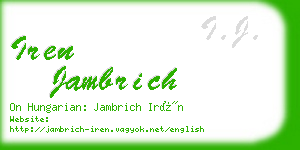 iren jambrich business card